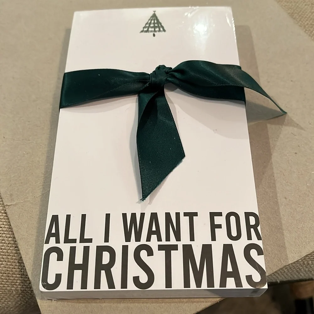 All I Want For Christmas Notepad/NWT